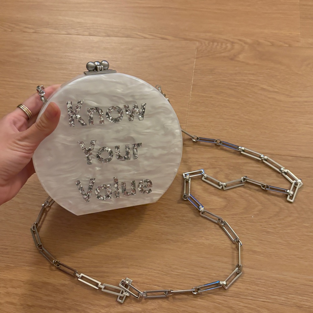 Edie Parker Acrylic Chain-Link Clutch